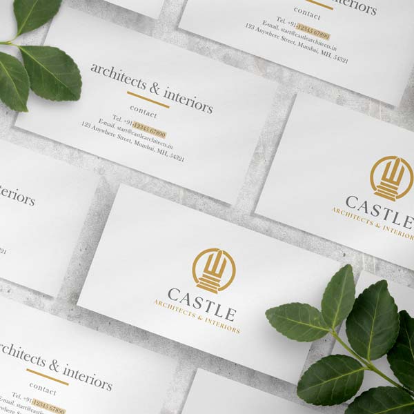 castle architects business card
